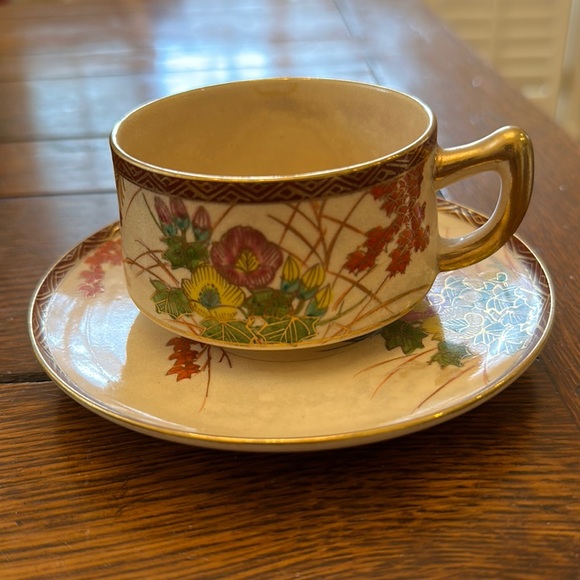 Kitchen Vintage Japanese Satsuma Shimazu Tea Cup And Saucer Poshmark